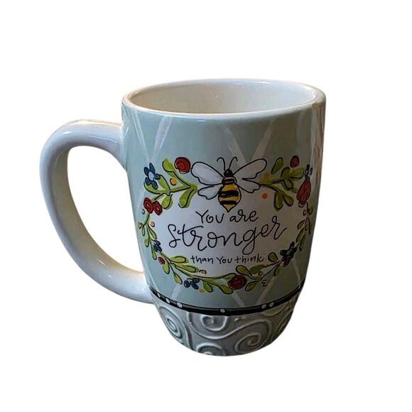 You Are Stronger Than You Think Honey Bee Mug - Picture 3 of 4